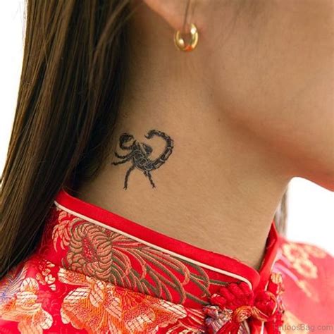 scorpion neck tattoo